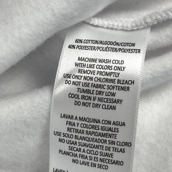 Calvin Klein Cropped Logo Hoodie S White Sweatshirt NWT Athleisure Gift - Picture 8 of 11